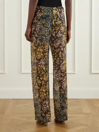 Dries Van Noten Floral-print Fil Coupé Organza Straight-leg Pants | Thumbnail 4