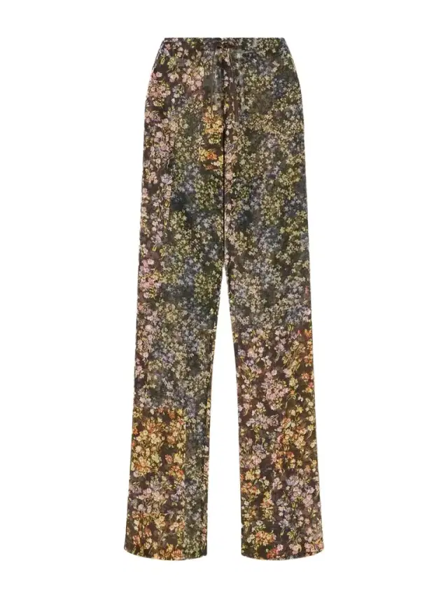 Dries Van Noten Floral-print Fil Coupé Organza Straight-leg Pants