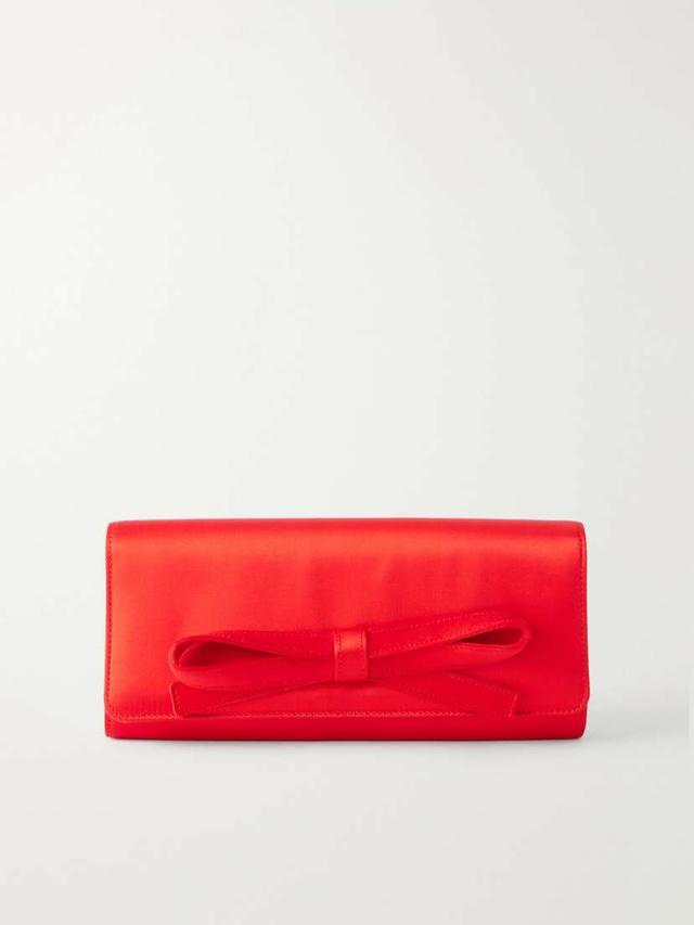 Carolina Herrera Ribbon-detailed Satin Clutch