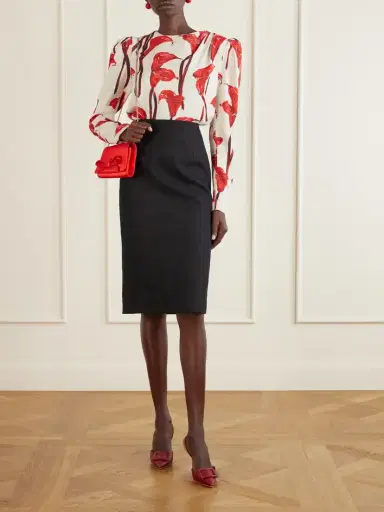Carolina Herrera Ribbon-detailed Satin Clutch | Thumbnail 3