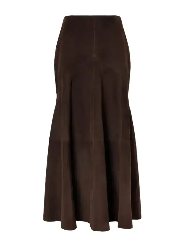 Nour Hammour Garnier Paneled Suede Midi Skirt