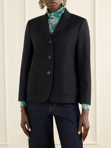 Dries Van Noten Wool-crepe Blazer | Thumbnail 3 Dries Van Noten Wool-crepe Blazer | Thumbnail 3