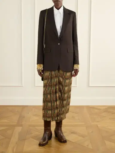 Dries Van Noten Striped Crepe Blazer | Thumbnail 2 Dries Van Noten Striped Crepe Blazer | Thumbnail 2