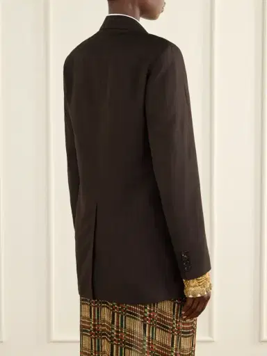 Dries Van Noten Striped Crepe Blazer | Thumbnail 4 Dries Van Noten Striped Crepe Blazer | Thumbnail 4