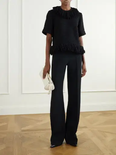 LIBEROWE Fringed Wool-blend Tweed Top | Thumbnail 2