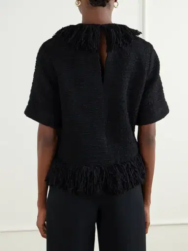 LIBEROWE Fringed Wool-blend Tweed Top | Thumbnail 3