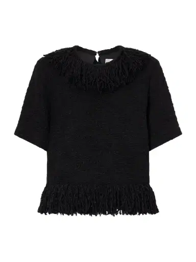 LIBEROWE Fringed Wool-blend Tweed Top | Thumbnail 1
