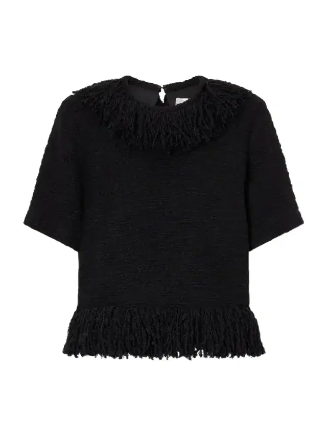 LIBEROWE Fringed Wool-blend Tweed Top