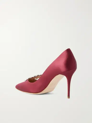 Manolo Blahnik Nadira 90 Crystal-embellished Satin Pumps | Thumbnail 3 Manolo Blahnik Nadira 90 Crystal-embellished Satin Pumps | Thumbnail 3
