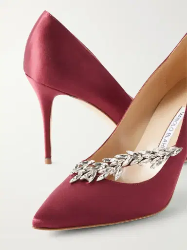 Manolo Blahnik Nadira 90 Crystal-embellished Satin Pumps | Thumbnail 5 Manolo Blahnik Nadira 90 Crystal-embellished Satin Pumps | Thumbnail 5