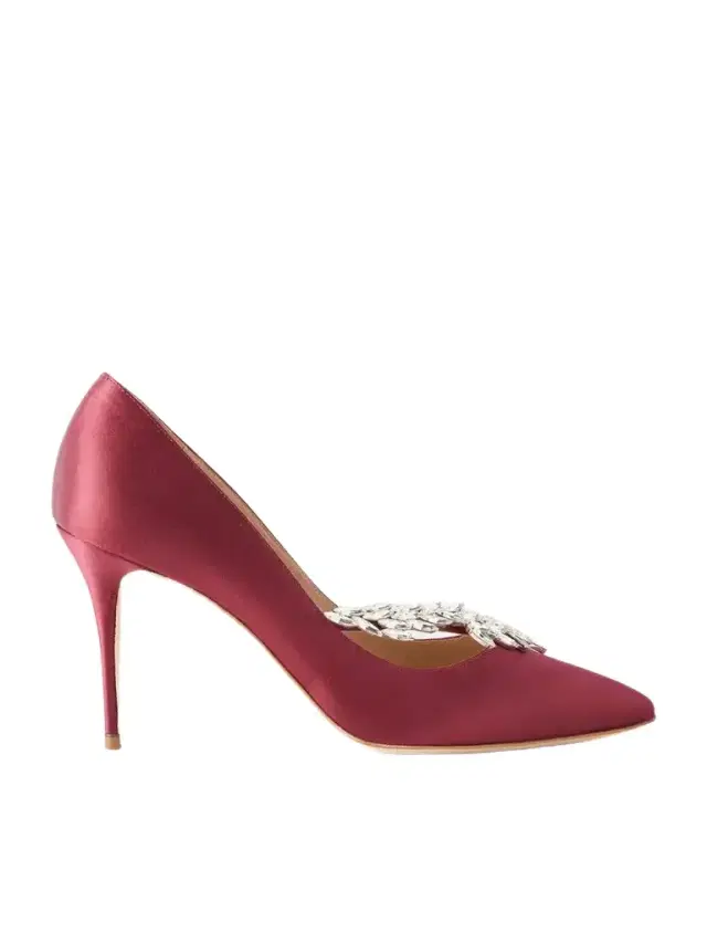 Manolo Blahnik Nadira 90 Crystal-embellished Satin Pumps