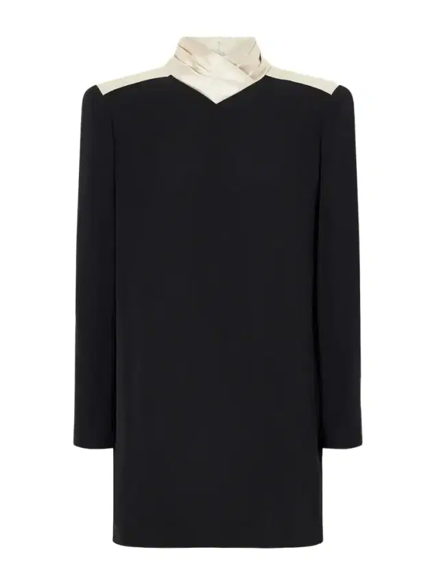 Satin-trimmed Silk-cady Mini Dress Satin-trimmed Silk-cady Mini Dress