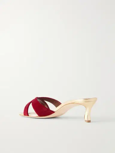Manolo Blahnik Callydramu 50 Velvet Sandals | Thumbnail 3
