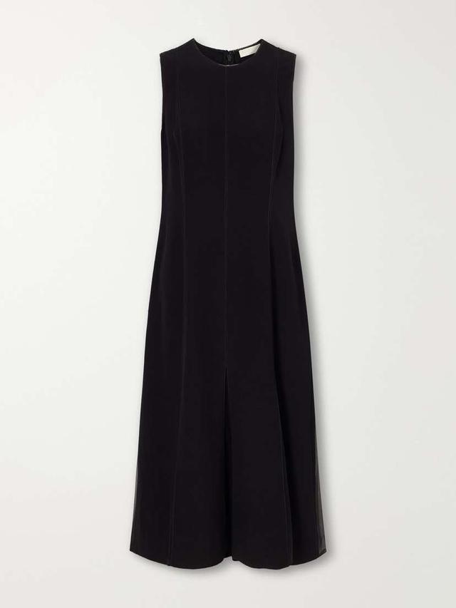 Ulla Johnson Laure Crepe And Chiffon Midi Dress