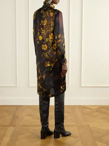 Dries Van Noten Floral-print Silk Knee-length Dress | Thumbnail 3