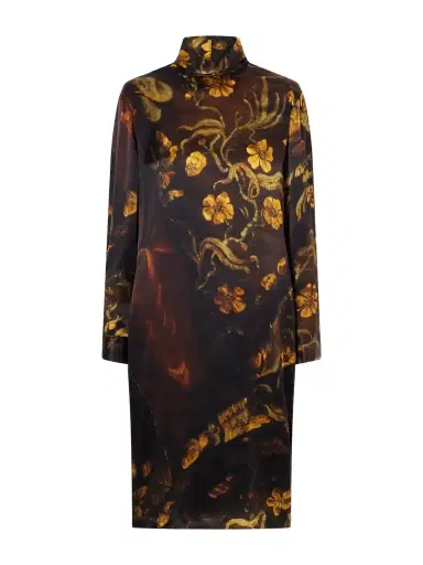 Dries Van Noten Floral-print Silk Knee-length Dress | Thumbnail 1