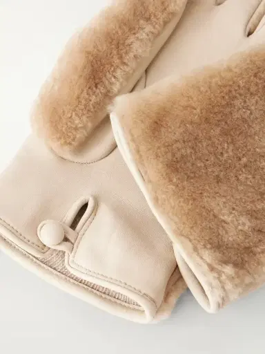 Gabriela Hearst Eglantina Leather-trimmed Shearling Gloves | Thumbnail 2 Gabriela Hearst Eglantina Leather-trimmed Shearling Gloves | Thumbnail 2
