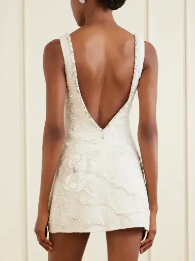 Clio Peppiatt Peony Embellished Tulle Mini Dress | Thumbnail 3