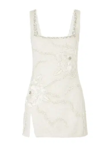Clio Peppiatt Peony Embellished Tulle Mini Dress | Thumbnail 1