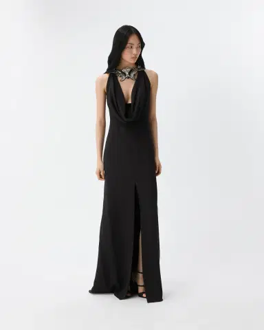 Versace Embroidered Silk Gown | Thumbnail 2 Versace Embroidered Silk Gown | Thumbnail 2
