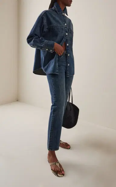 DL1961 x Olympia of Greece Exclusive Addison Denim Overshirt | Thumbnail 5