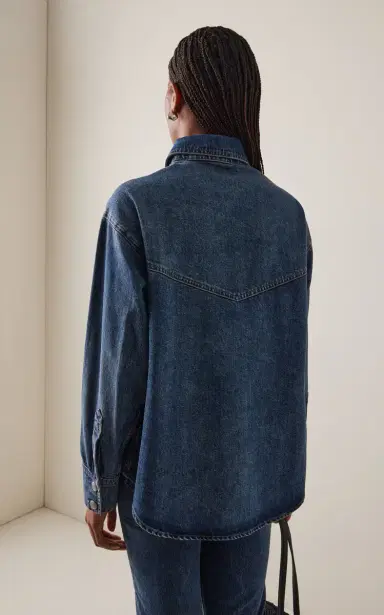 DL1961 x Olympia of Greece Exclusive Addison Denim Overshirt | Thumbnail 6