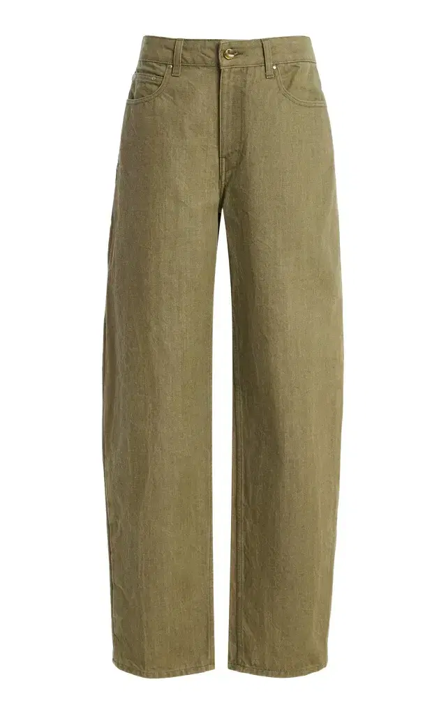 OSSOU Rider Rigid Low-Rise Bowed-Leg Jeans