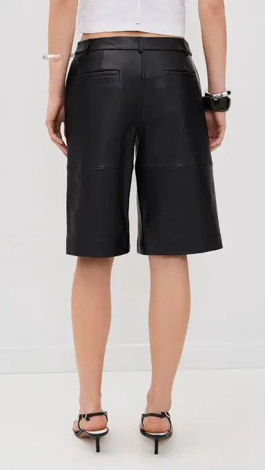 Reformation Veda Gisele Leather Low Rise Bermuda Shorts | Thumbnail 2 Reformation Veda Gisele Leather Low Rise Bermuda Shorts | Thumbnail 2