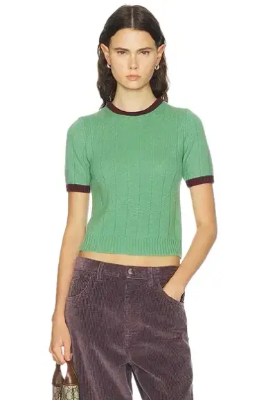 Guest In Residence Rib Ringer Tee | Thumbnail 1 Guest In Residence Rib Ringer Tee | Thumbnail 1