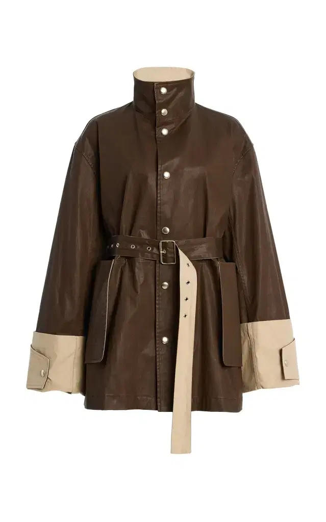 OSSOU Asha Belted Cotton Coat