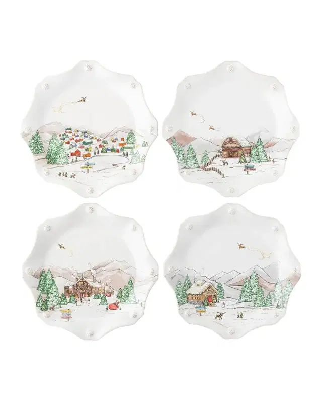 Juliska Berry & Thread North Pole Dessert/Salad Plate Assorted