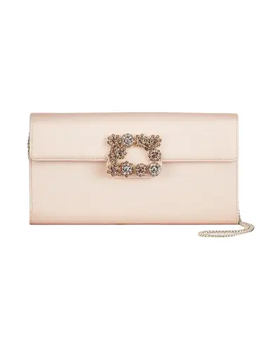 Roger Vivier Envelope Flap Flower Buckle Clutch Bag | Thumbnail 1 Roger Vivier Envelope Flap Flower Buckle Clutch Bag | Thumbnail 1