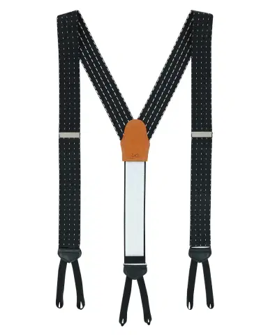 Trafalgar Men's Formal Pindot Silk Suspender Braces | Thumbnail 2