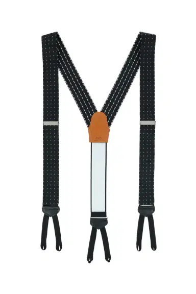 Trafalgar Men's Formal Pindot Silk Suspender Braces | Thumbnail 3