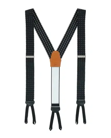 Trafalgar Men's Formal Pindot Silk Suspender Braces | Thumbnail 1
