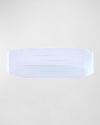 Trafalgar Men's Sutton Pleated Satin Cummerbund | Thumbnail 1