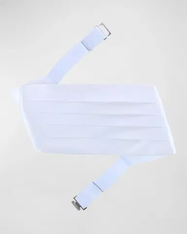 Trafalgar Men's Sutton Pleated Satin Cummerbund | Thumbnail 2