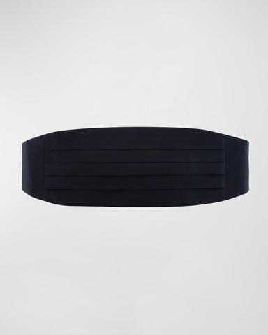 Trafalgar Men's Sutton Pleated Satin Cummerbund | Thumbnail 1