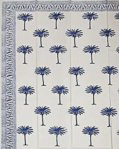 LES OTTOMANS Lemon Hand-Printed Cotton Tablecloth | Thumbnail 1