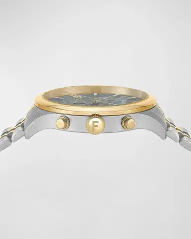 Ferragamo Men's Duo Chrono Two-Tone Bracelet Watch, 42mm | Thumbnail 2 Ferragamo Men's Duo Chrono Two-Tone Bracelet Watch, 42mm | Thumbnail 2