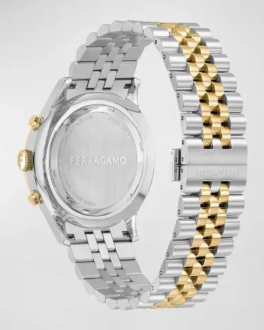 Ferragamo Men's Duo Chrono Two-Tone Bracelet Watch, 42mm | Thumbnail 3 Ferragamo Men's Duo Chrono Two-Tone Bracelet Watch, 42mm | Thumbnail 3