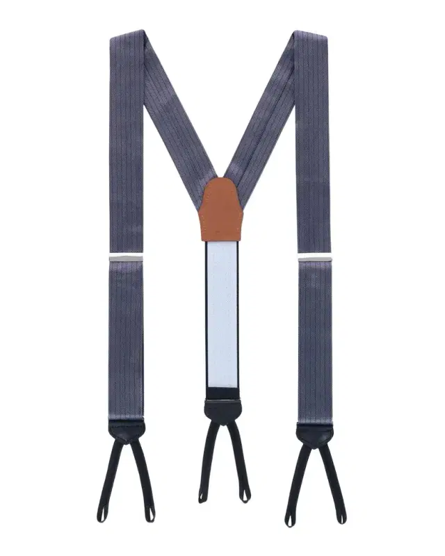 Trafalgar Men's Herringbone Silk Suspender Braces