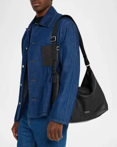Loewe Men's Cubi Leather Crossbody Bag | Thumbnail 2 Loewe Men's Cubi Leather Crossbody Bag | Thumbnail 2