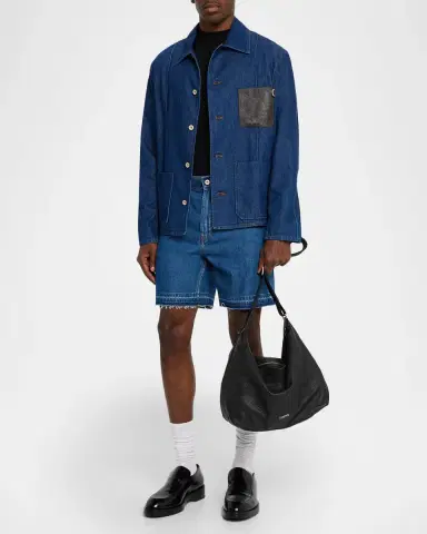 Loewe Men's Cubi Leather Crossbody Bag | Thumbnail 5 Loewe Men's Cubi Leather Crossbody Bag | Thumbnail 5