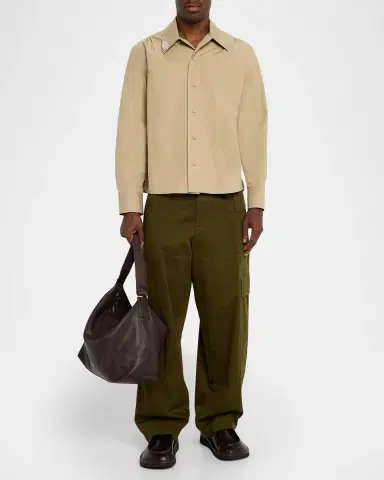 Loewe Men's Cubi Leather Crossbody Bag | Thumbnail 10 Loewe Men's Cubi Leather Crossbody Bag | Thumbnail 10