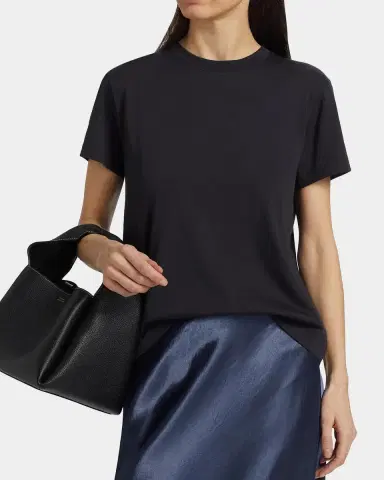 Vince Short-Sleeve Pima Cotton Crewneck T-Shirt | Thumbnail 4