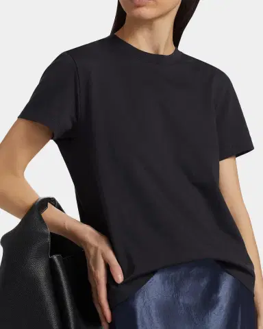 Vince Short-Sleeve Pima Cotton Crewneck T-Shirt | Thumbnail 5