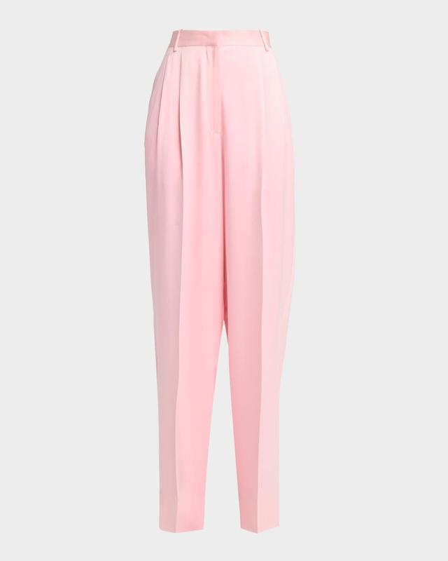 Tom Ford Double Silk Satin Tapered-Leg Trousers