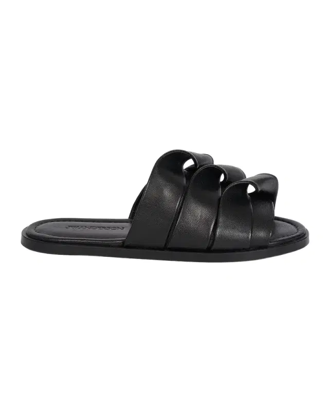 Coil Leather Slide Sandals