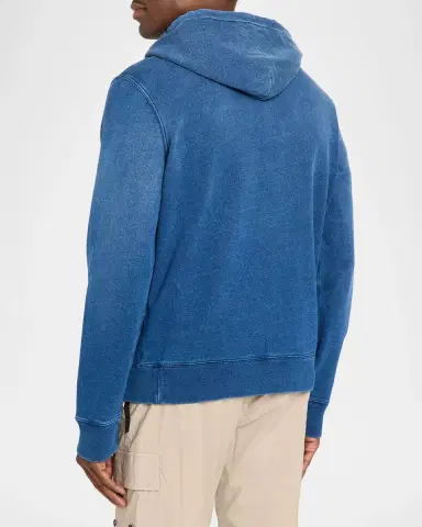 Polo Ralph Lauren Men's Polo Bear Indigo Terry Hoodie | Thumbnail 3 Polo Ralph Lauren Men's Polo Bear Indigo Terry Hoodie | Thumbnail 3